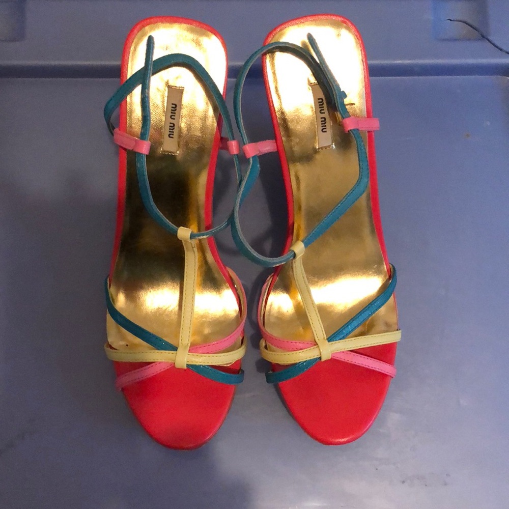 Miu Miu Platform wedge sandals